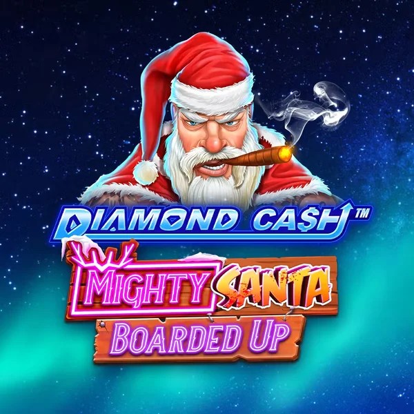 Diamond Cash Mighty Santa Boarded Up slot logo by Greentube at Ultra casino